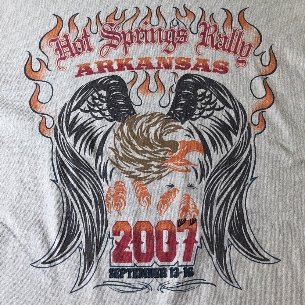 HOT Springs Rally Arkansas Tan Medium Tee Shirt